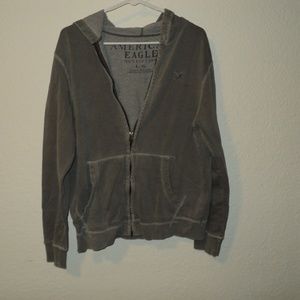 AE Gray zip up hoodie